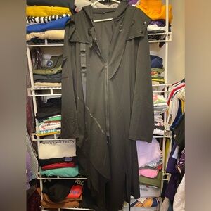 Men’s long light sweater jacket. Used for a costume.
